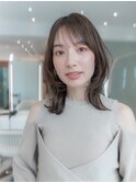 20代30代くびれミディアムレイヤー似合わせカットイメチェン