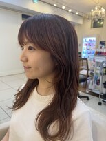 フレア(FLAiR)&nbsp;お顔に沿った顔周りカットとオレンジブラウンカラー