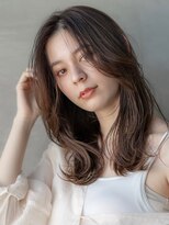 エースハバナ 渋谷(1 HAVANA)&nbsp;大人かわいい／20代30代／バングカット／オリーブベージュ