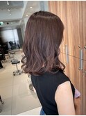 【長まなみ】ブリーチなしダブルカラー光に透けるベージュカラー