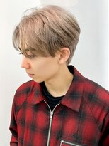 アルバム 渋谷パルコ(ALBUM) ホワイトブロンドフェザーショート刈り上げセンターパート_F0479