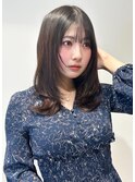 山村/レイヤーセミロングひし形シルエット/外ハネくびれヘア銀座