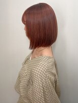 ムクヘアー(muk hair)&nbsp;オレンジベージュ×艶ボブ