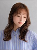 20代30代大人可愛いモカベージュナチュラルロブヘアー美肌
