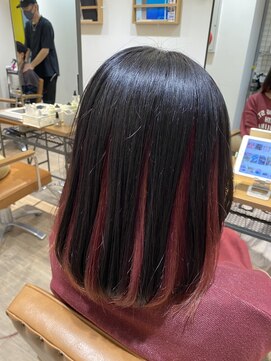 コルテ(Corte) インナーカラー×ワインレッド♪@吉村