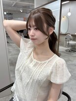 ボタン ハカタ(VOTAN hakata) 【votan坂本早苗】ブラウン/シースルー/ぱっつん/顔周りカット