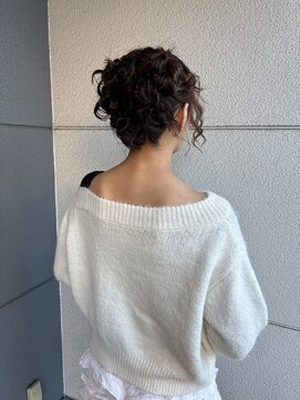 ふわふわアレンジネジネジアレンジリボンアレンジ