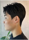 メンズメンズブリーチメンズカットセンターパートメンズショート