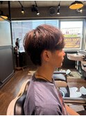 ツーブロックナチュラル束感マッシュパーマ