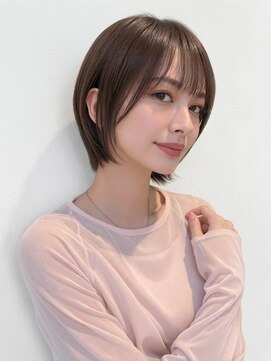 カバーヘア ブリス 北浦和(COVER HAIR bliss) 秋カラーブリーチなしヘーゼル髪質改善レイヤーボブp北浦和