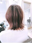 軽めな切りっぱなしボブ