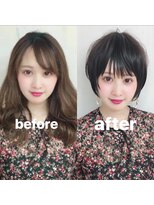 ビューイースト 亀戸 錦糸町(VIEW EAST)&nbsp;センシュアルショートカット☆　ビフォーアフター　小顔に可愛く