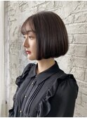 ミニボブ透明感カラー20代3025