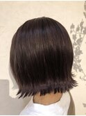 プツっとボブに色落ちも綺麗なくすみピンク◎
