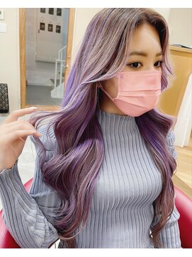 コハク(COHAKU) ペールパープル　グラデーションカラー　バレイヤージュ