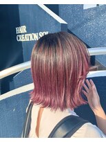 ヘアークリエイションソイ(HAIR CREATION SOI) 外ハネピンクヘア