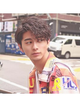 ゴールドシブヤ(GOALD SHIBUYA) かきあげ波巻パーマ