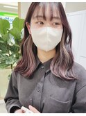 韓国系インナーカラー/前髪あり/デザインカラー