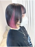 ピンクカラー×ブラック　≪インナーカラー≫