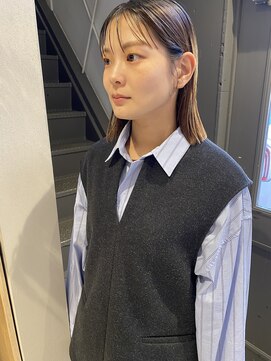 フェンヘアーアイス 中目黒(Fen.hair ici) 大人美人艶カラー小顔カット透明感切りっぱなしミディアム