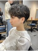 ショートボブパーマ20代30代40代イヤリングカラー大人可愛い