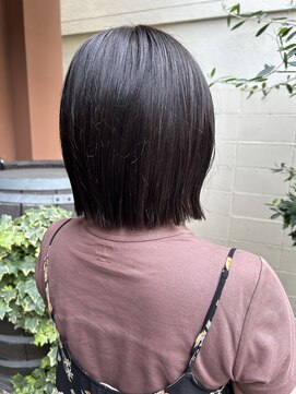 ココカラヘアー ニコ(cococara hair nico) 切りっぱなしボブ/グレージュ/インナーカラー/デザイン