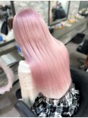 ホワイトピンク/バージンレミーエクステ/エクステごとカラー