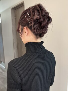 ポノ(po_no) 同窓会用お呼ばれヘアアレンジヘアセットアップスタイル