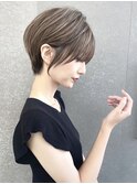 30代40代50代に人気な白髪ぼかしハイライトショートヘア