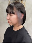 インナーカラー × ホワイトシルバー × ホワイト × ブリーチ