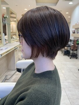 アッシュ 仙川店(Ash) 大人ショートボブ丸みショートカットマッシュショート前髪あり