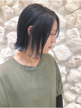 ヘアサロン エフ 渋谷(F) #ブルーブラック#透明感カラー#暗髪カラー