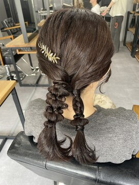 ウェイビー 桜木町店(WAVY) 【WAVY hair set】二つおろし編み