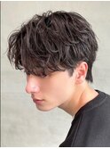 渋谷緩めニュアンスパーマフェザーパーマショート