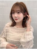 くびれレイヤー外ハネボブマロンベージュ髪質改善ミニウルフ3