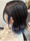 外ハネボブ × ブルーカラー