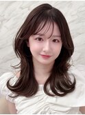 暗めカラー/韓国レイヤー/マロンベージュ/くすみベージュ/銀座