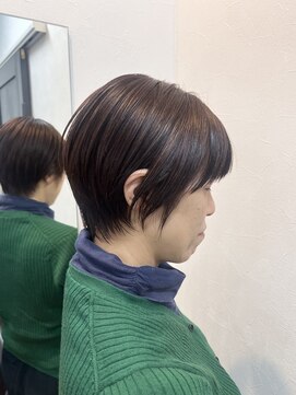 美容室ポール 西葛西店(PAUL) くびれショート 暖色カラー 丸みショート ショートカット