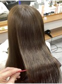 くびレイヤーグレーベージュニュアンスカラー白髪染め白髪ぼかし