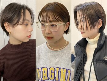エフ ヘアーアンドリラクゼーション(F. hair & relaxation)の写真/【大阪/梅田/中崎町】おもいきって切りたいけどサロンに悩む…そのイメチェン、旬なショート/ボブをご提案