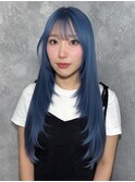 イメチェン/ピンクベージュ/アンブレラカラー/前髪/渋谷