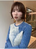 ミルクティーベージュ/レイヤーボブ/韓国巻き/顔周りカット/柏