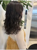 ロングボブ しっかりウェーブパーマ
