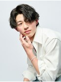 刈り上げセンターパート/波巻きツイストスパイラル/円町