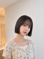 フォト 新宿三丁目(foto) 髪質改善縮毛矯正地毛風ストレート切りっぱなしボブ