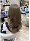 オリーブベージュブリーチなしダブルカラー