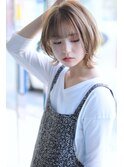 《LIPSderico》アッシュカラー×切りっぱなし外ハネボブ