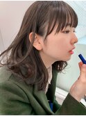nude仲井【シースルーバング】【ラベンダーアッシュ】ミディアム
