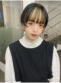 黒金メッシュのマッシュウルフ