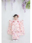 七五三　3歳ヘアメイク着付け